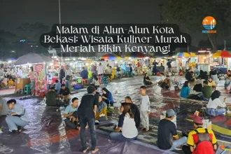 kuliner malam di alun-alun kota bekasi