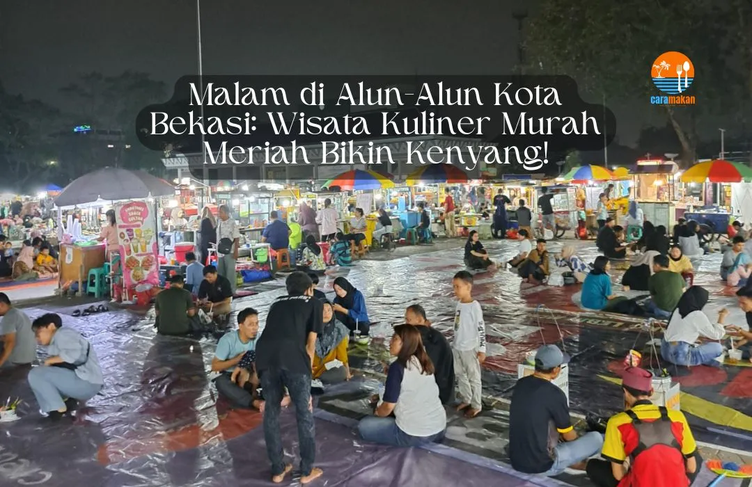 kuliner malam di alun-alun kota bekasi