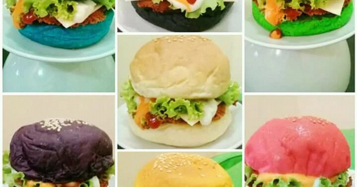 burger warna warni