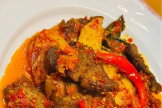 Dendeng batokok ala masakan padang
