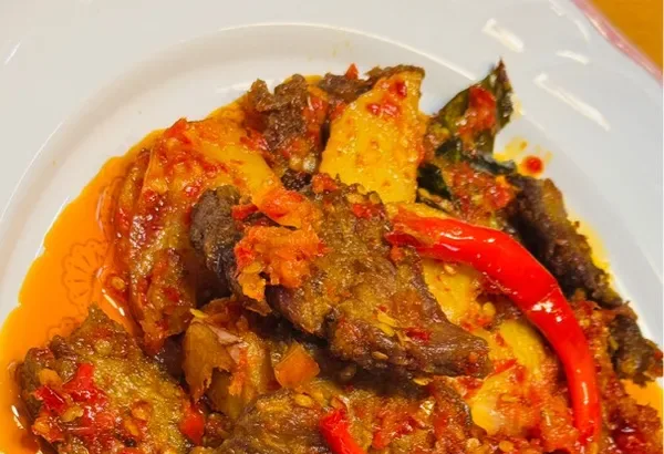Dendeng batokok ala masakan padang