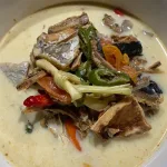 Hampap khas KalSel (Ikan Asin Masak Santan)