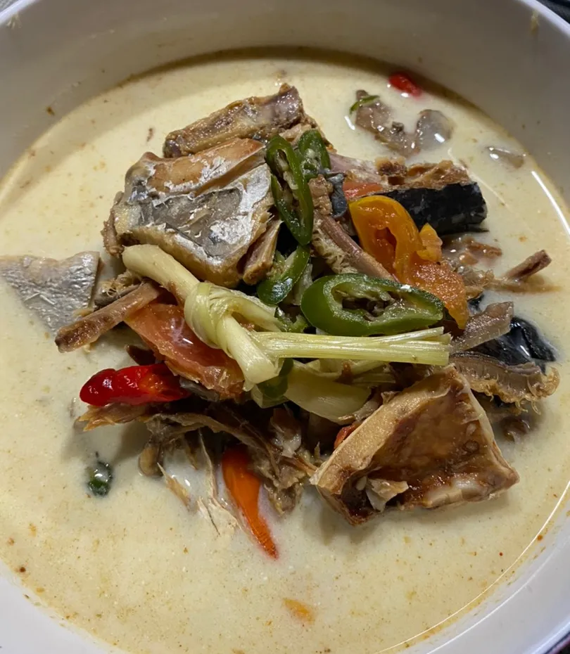 Hampap khas KalSel (Ikan Asin Masak Santan)