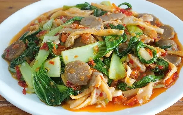 tumis pakcoy jamur