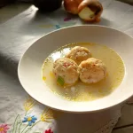 Canederli Knödel (Sup Kaldu Bakso ala Swiss, Jerman,Austria atau Italia Utara)versi halal