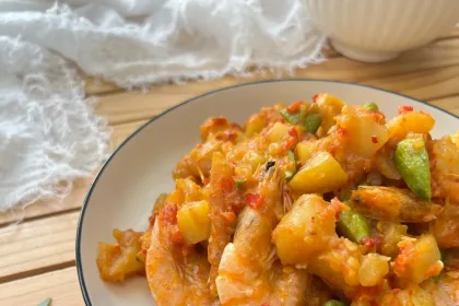 Sambel Balado Udang kentang pete (ala masakan padang)